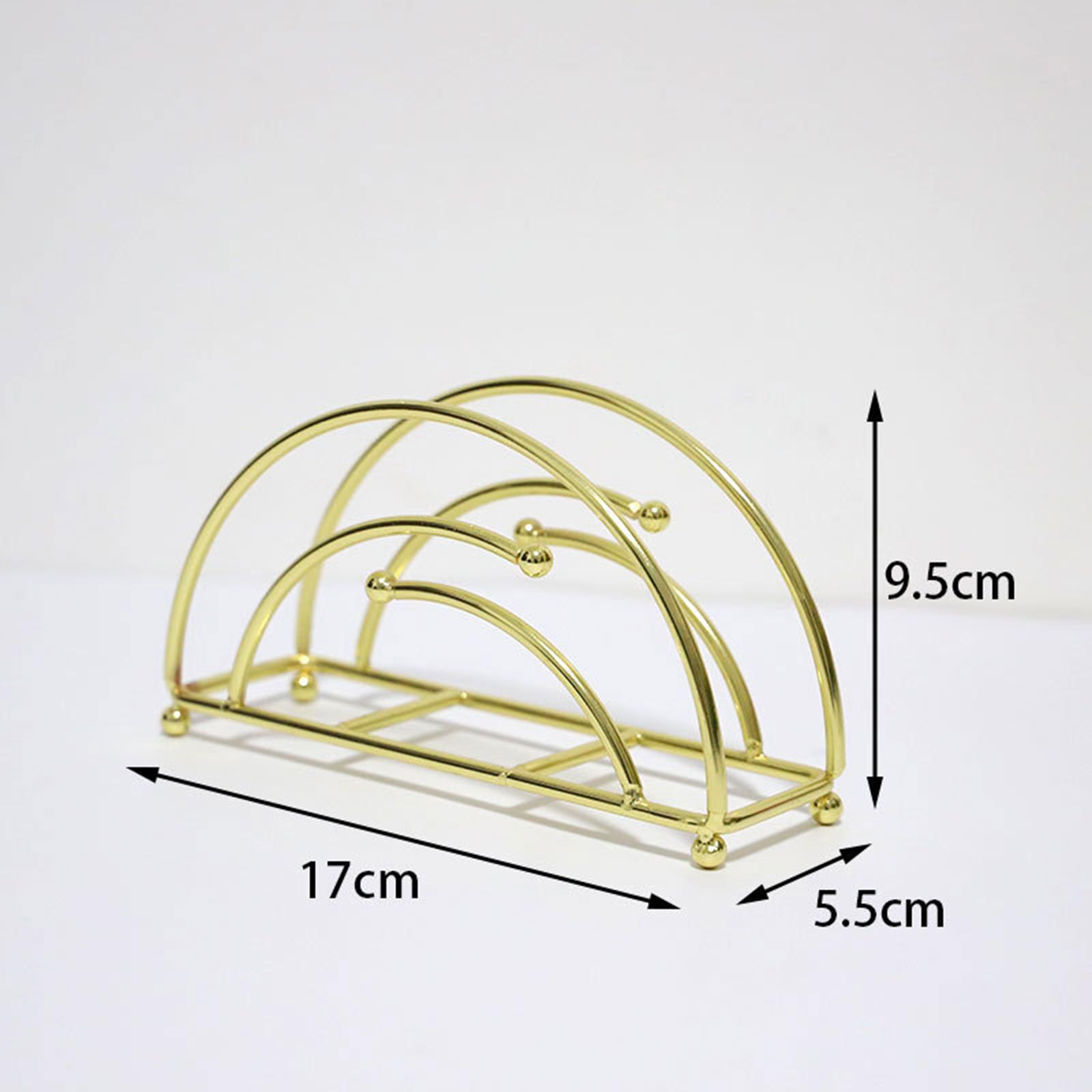 Metal Freestanding Tissue Dispenser Organizer Golden
