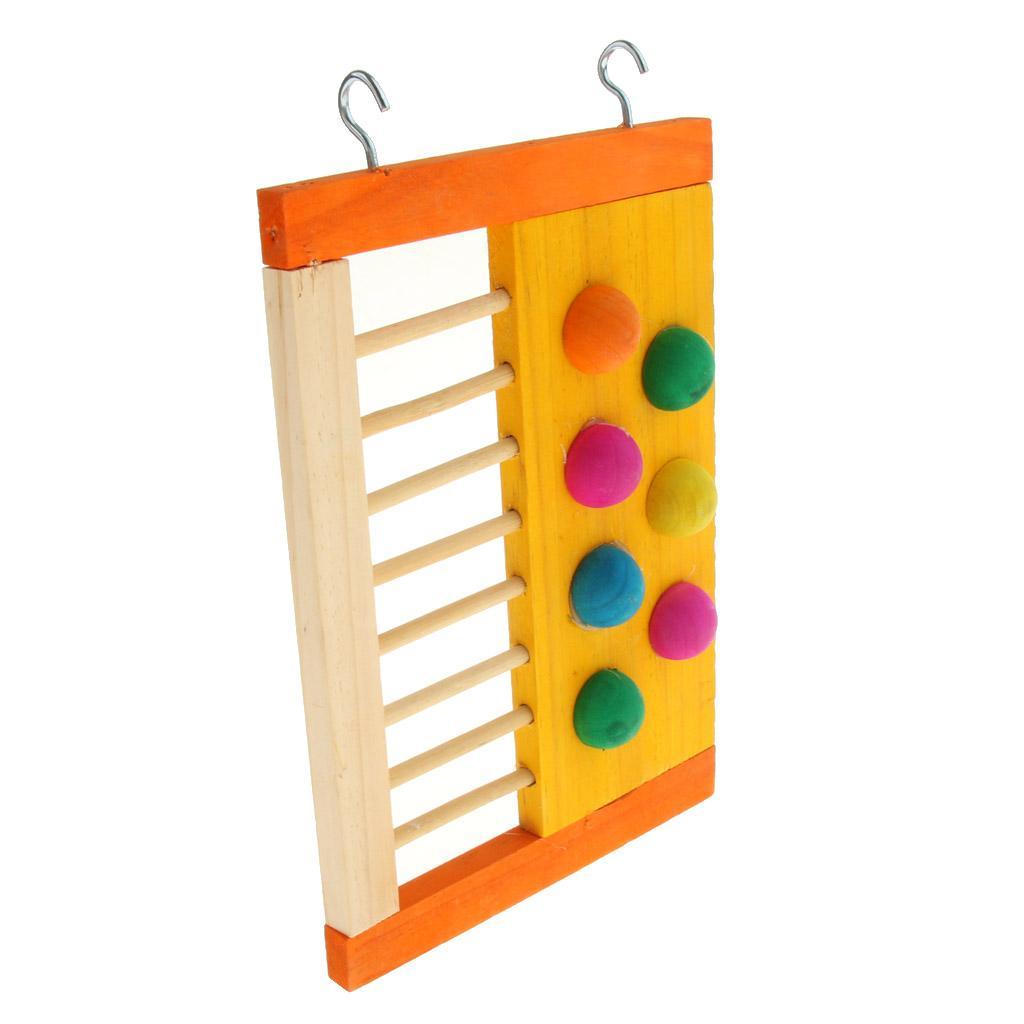 Pet Hamster Toys Natural Wooden Colorful Jumping Climbing Ladder Fun Toy