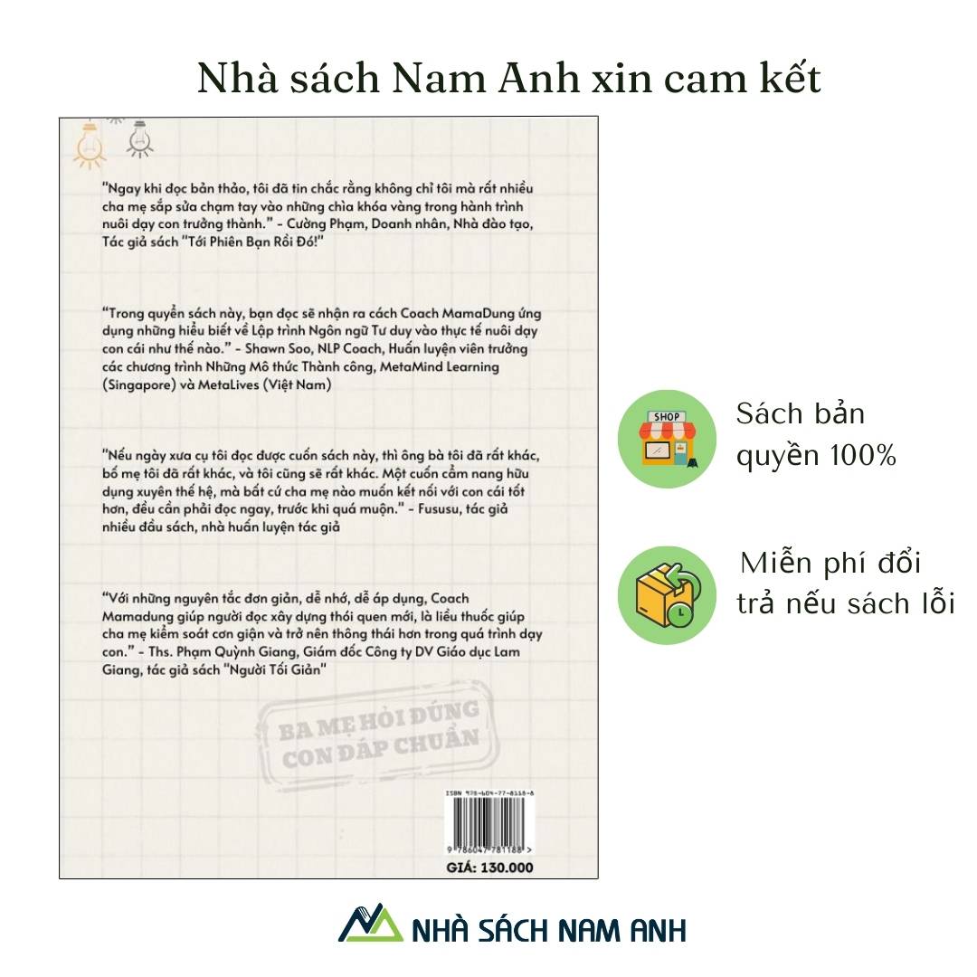 Sách - Ba mẹ hỏi đúng con đáp chuẩn - Tặng kèm khóa học trực tiếp với tác giả