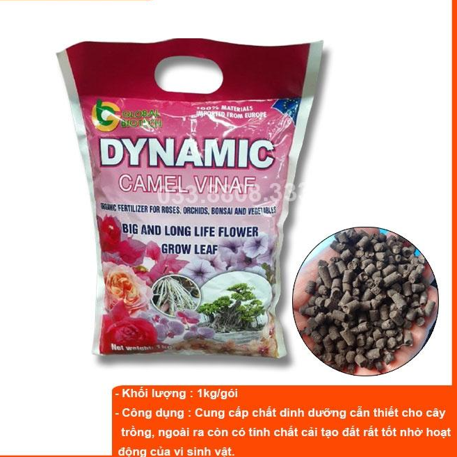 Phân gà Nhật Bản Dynamic Hồng cải tạo đất, bổ sung dinh dưỡng cho hoa hồng và cây cảnh