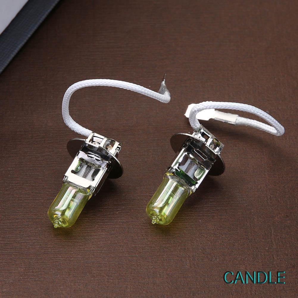 Set 2 Bóng Đèn Halogen H3 12v 55w Ánh Sáng Vàng Cho Đèn Pha Xe Hơi