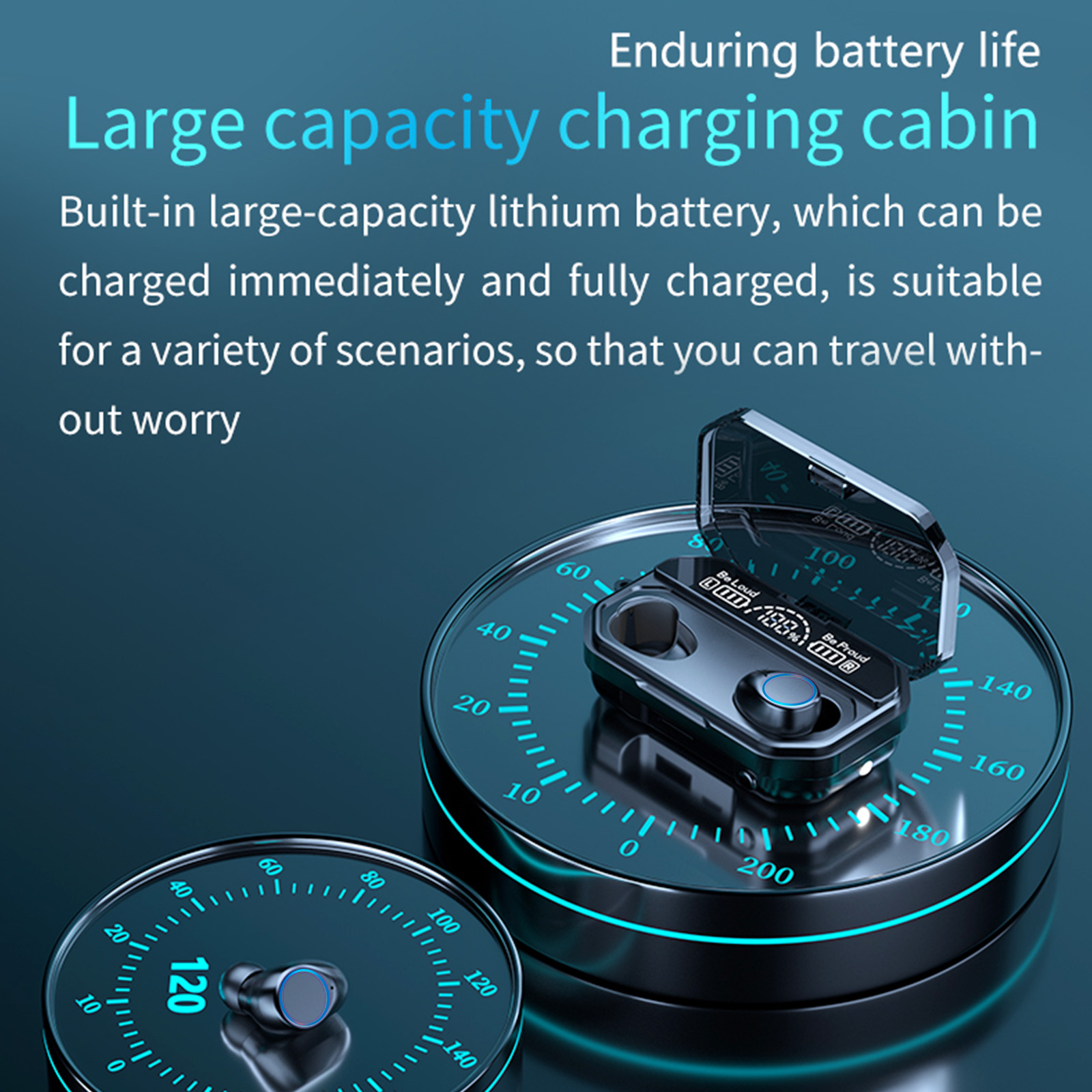 Tai Nghe Không Dây A16 Bluetooth 5.1 TWS Với Micrô CVC8.0 Cảm Ứng Giảm Tiếng Ồn 2000mah