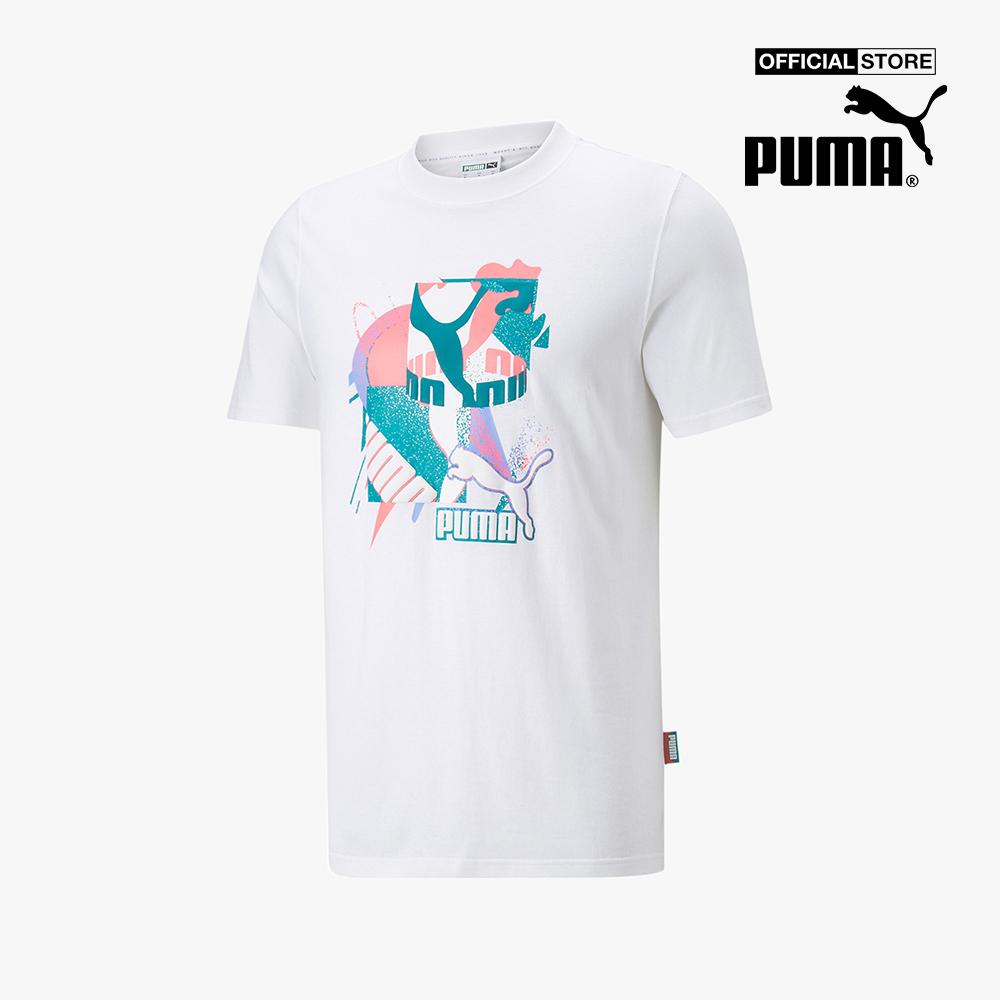 PUMA - Áo thun nam tay ngắn cổ tròn Fandom Graphic 536108