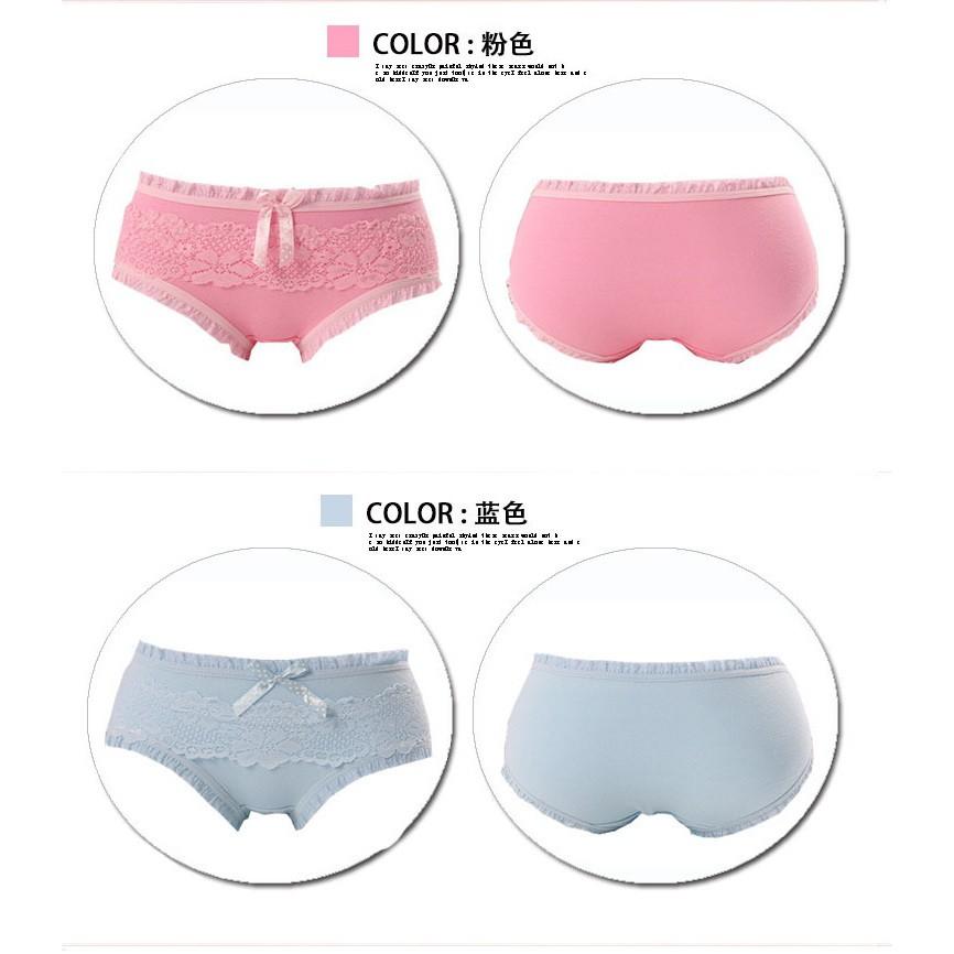 Quần Lót Cotton Ren Hoa Cao Cấp QL12