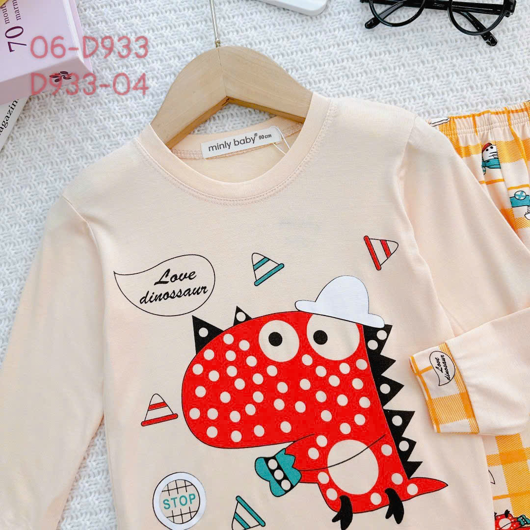 Đồ bộ ngủ dài tay cho bé trai, bộ ngủ dài tay bé trai size 5-26KG chất thun lạnh mềm mịn mát