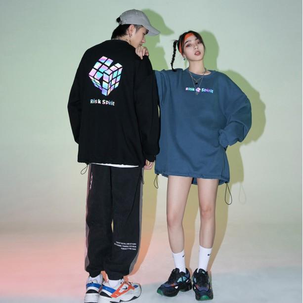 Sweater rubik phản quang 7 màu - ẢNH THẬT