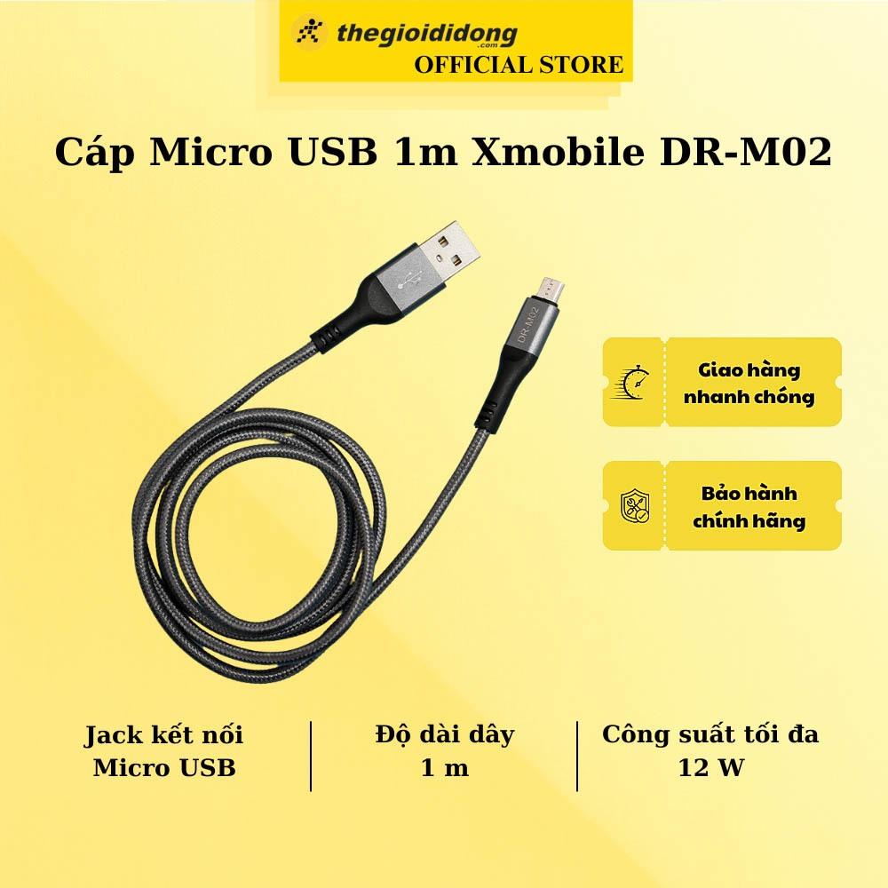 Cáp Micro USB 1m Xmobile DR-M02 - Hàng Chính Hãng