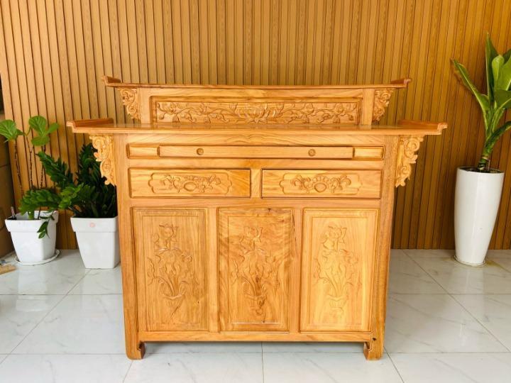 Bàn Thờ Gỗ Gõ Đỏ 2 Tầng  Cao Cấp, bàn thờ gia tiên, có hộc để đồ