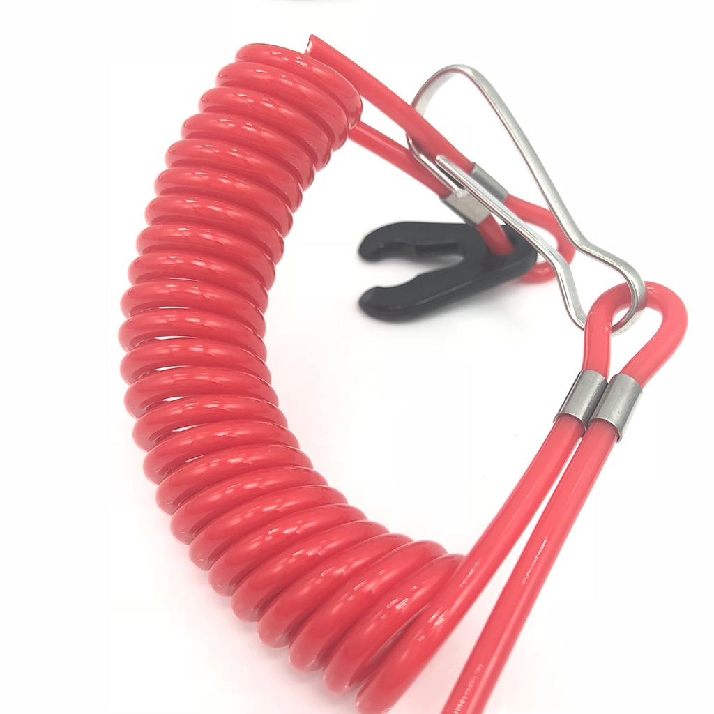 Thuyền Ngoài Động Cơ Giết Dừng Công Tắc An Toàn Cột Dây Dây Dành Cho Xe Yamaha Đỏ