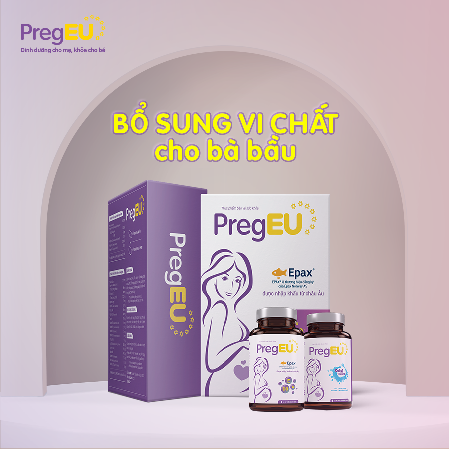 Viên bổ tổng hợp PregEU - hỗ trợ cho phụ nữ dự định hoặc đang mang thai và cho con bú