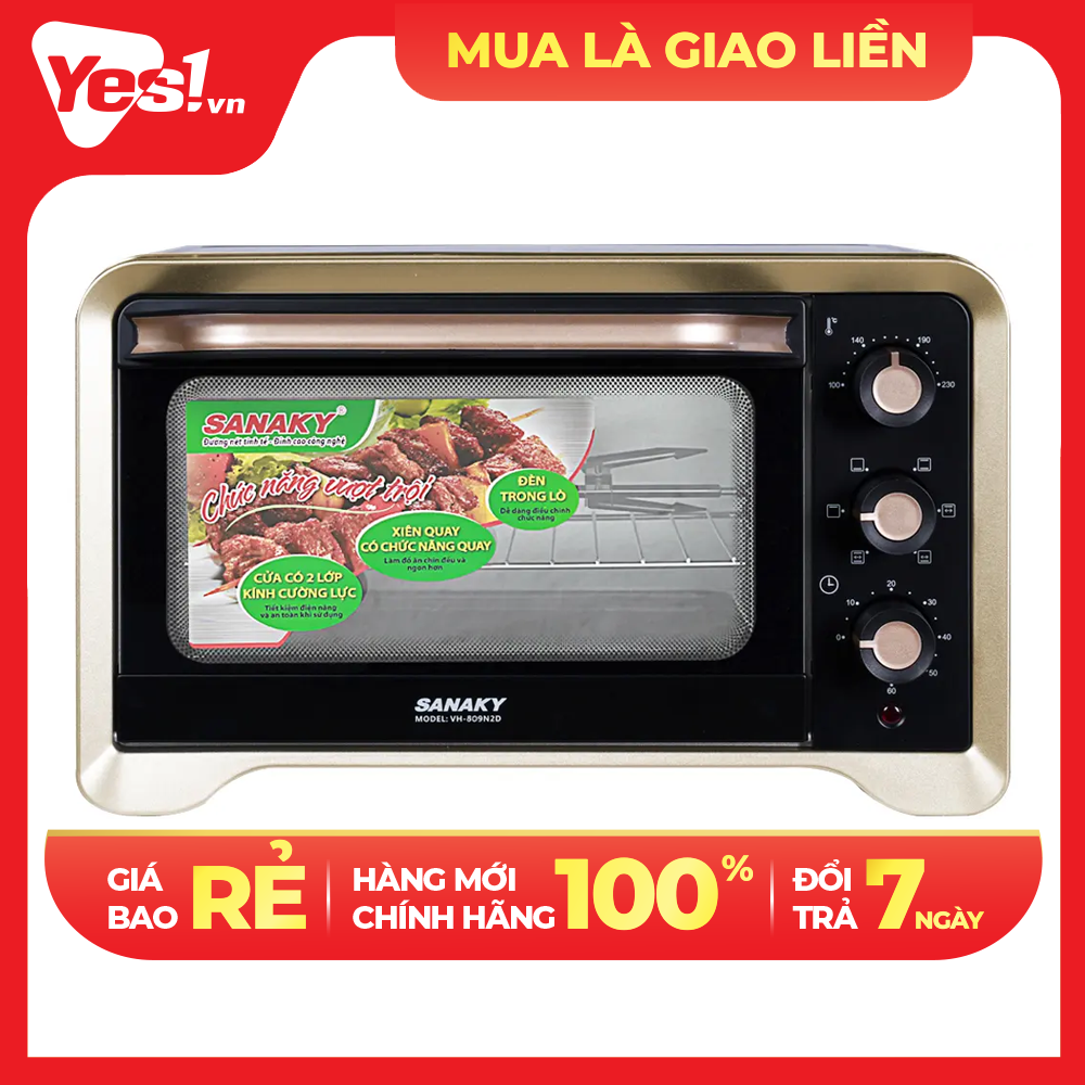 Lò nướng Sanaky 80 lít VH-809N2D - Hàng Chính Hãng - Chỉ Giao Hồ Chí Minh