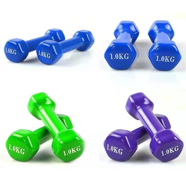 Tạ tay nữ 1kg-6kg lõi gang đặc bọc cao su tập gym,yoga chống trơn trượt, xước vỡ sàn Nhà(giao màu ngẫu nhiên)