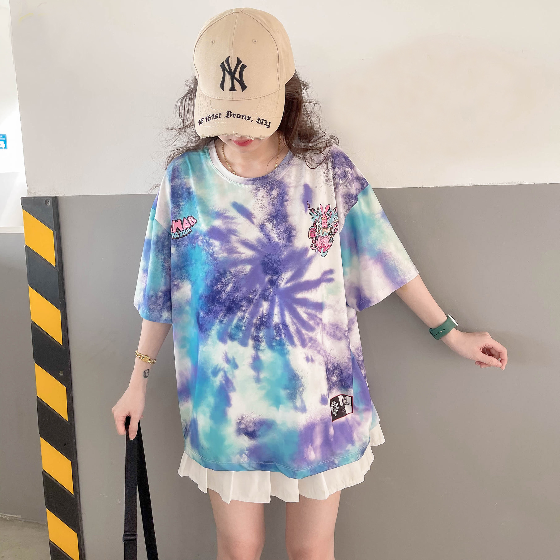 Áo thun loang tay lỡ Unisex form rộng thời trang nam nữ - Rin.H