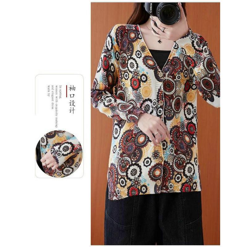 HÀNG NHẬP - ÁO KHOÁC LEN HOẠ TIẾT THỔ CẨM