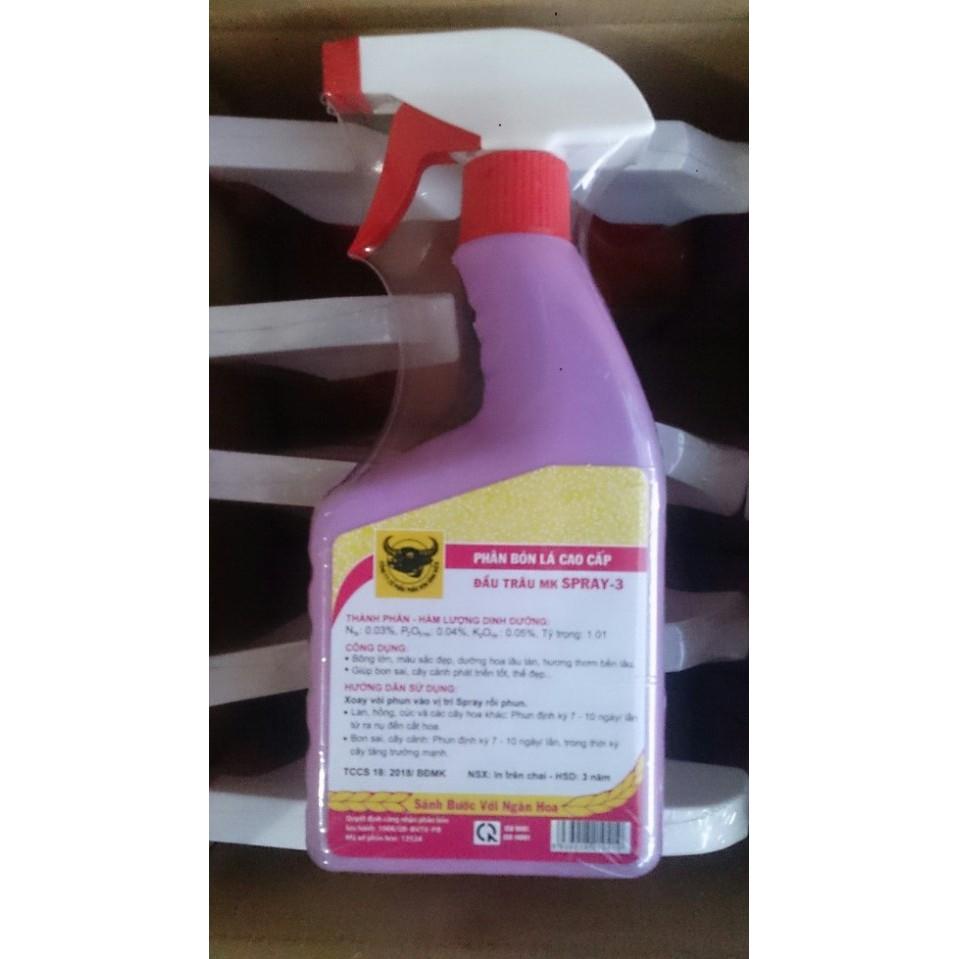 PHÂN BÓN LÁ ĐẦU TRÂU KÍCH RA HOA SPRAY 3 - 500ML - ĐẦU TRÂU SPRAY 3 - 500ML