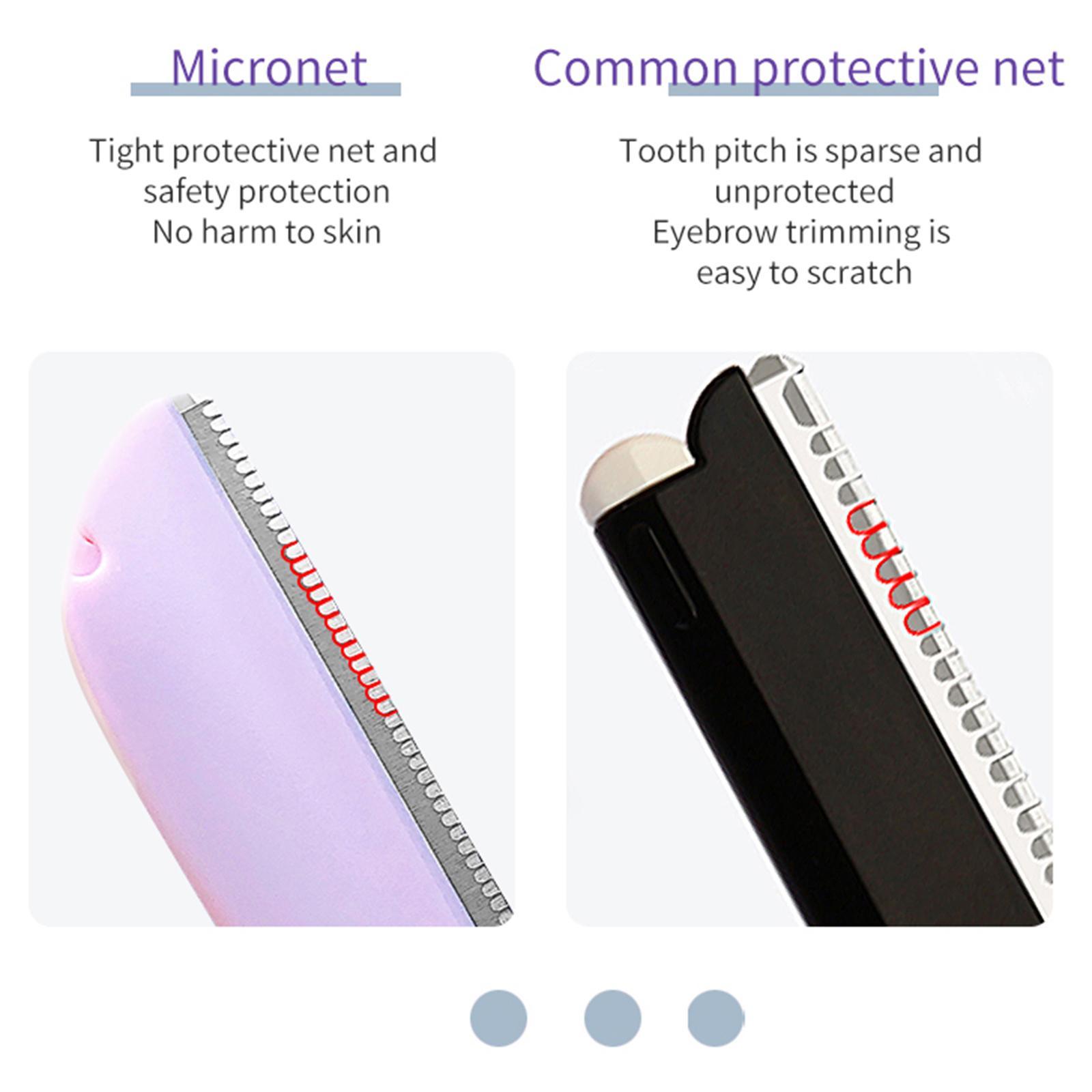 2Pcs Multipurpose Eyebrow Shaper Groomer Trimming Handheld Manual for Travel