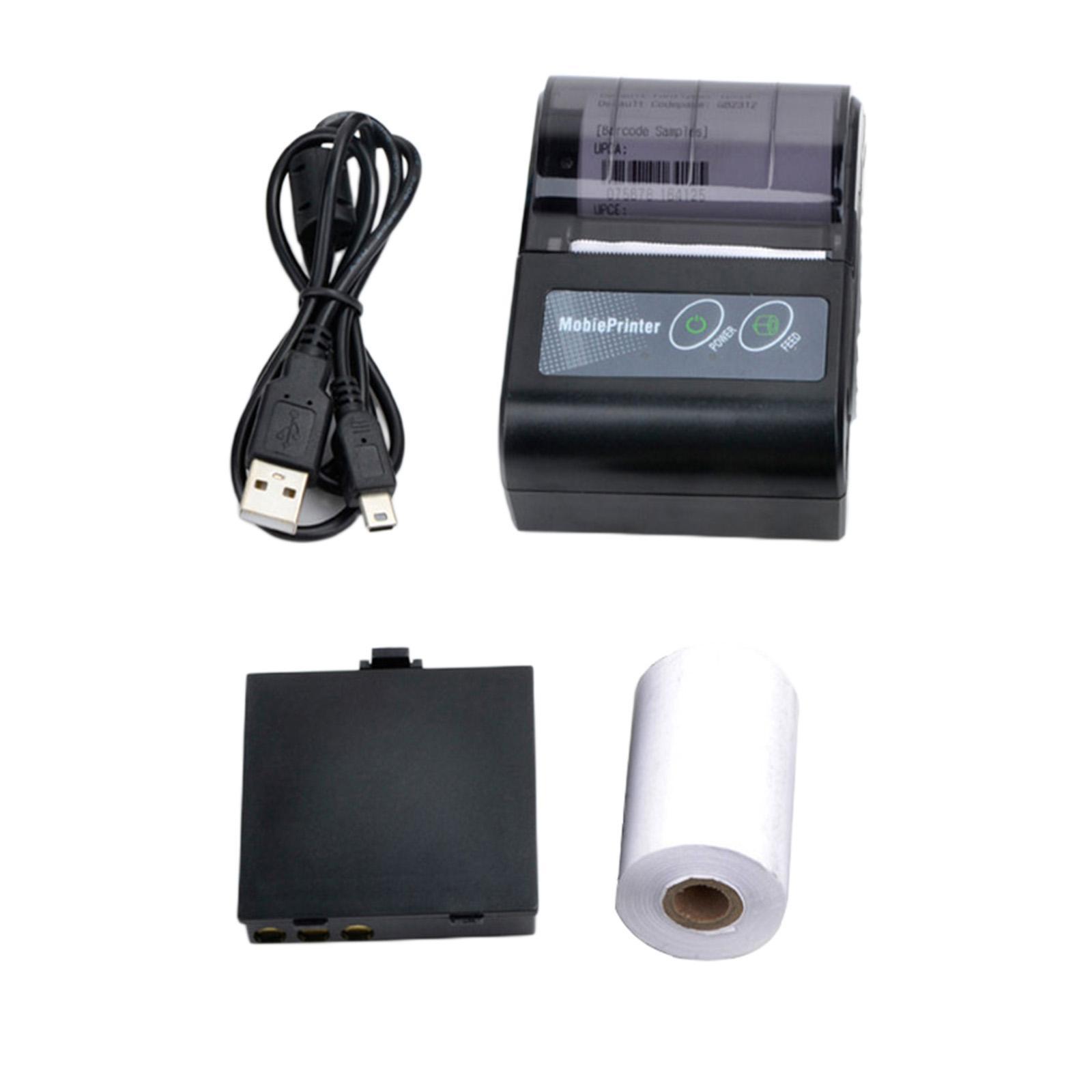 Mini Bluetooth Printer Portable Thermal Receipt Printer Paper Phone