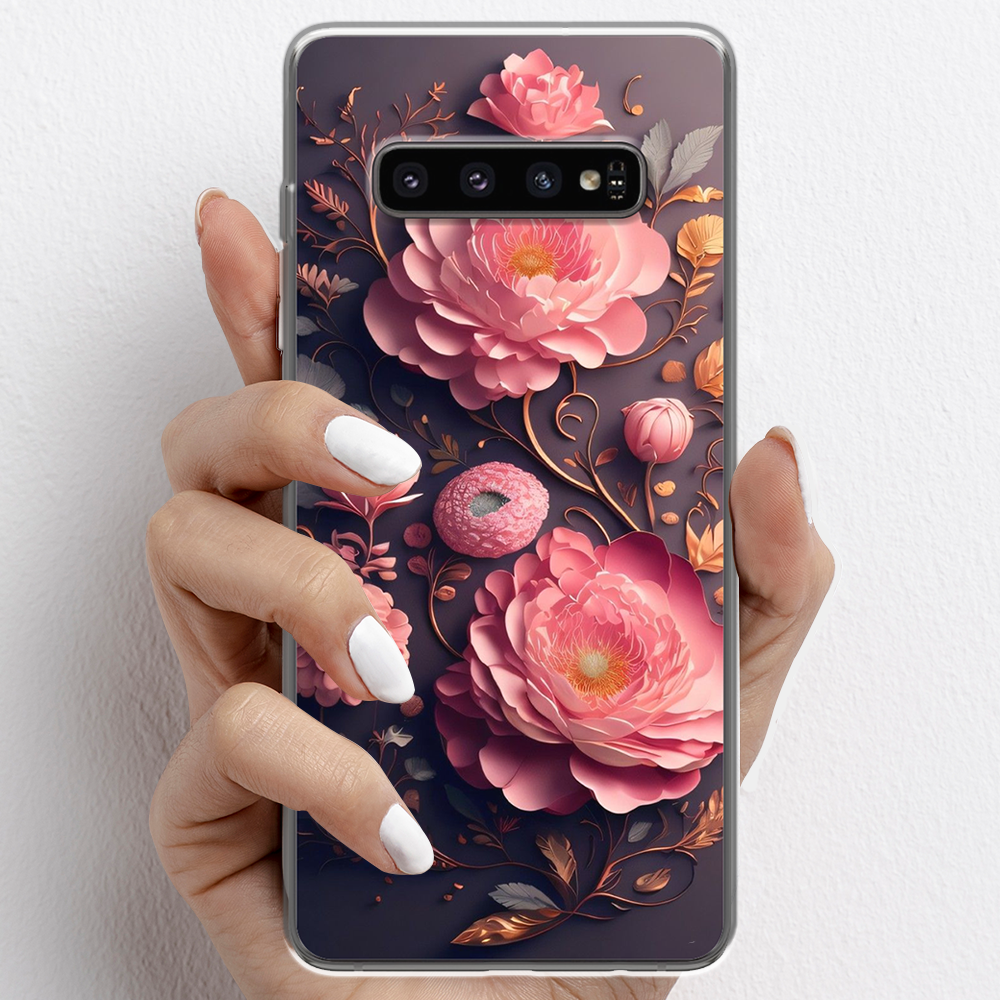 Ốp lưng cho Samsung Galaxy S10, Samsung Galaxy S10 Plus nhựa TPU mẫu Hoa hồng