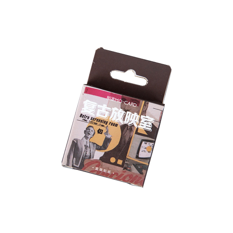 Sticker hộp 46 miếng dán - Phòng Chiếu Cổ Điển - Hộp nhãn dán trang trí sổ tay bullet journal - M339