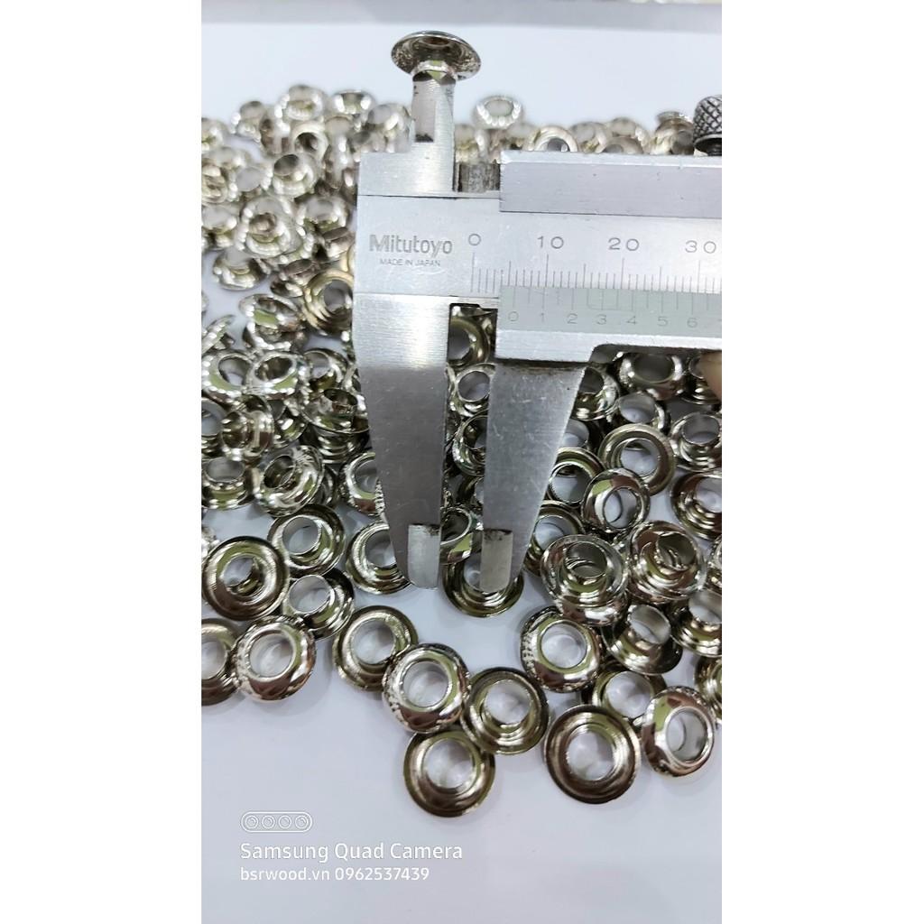 Khoen ore 6mm Khoen mắt cáo 6 ly Bằng INOX không gỉ Màu bạc, màu vàng, màu khói Mắt cáo bấm vải Phụ liệu may mặc cao cấp