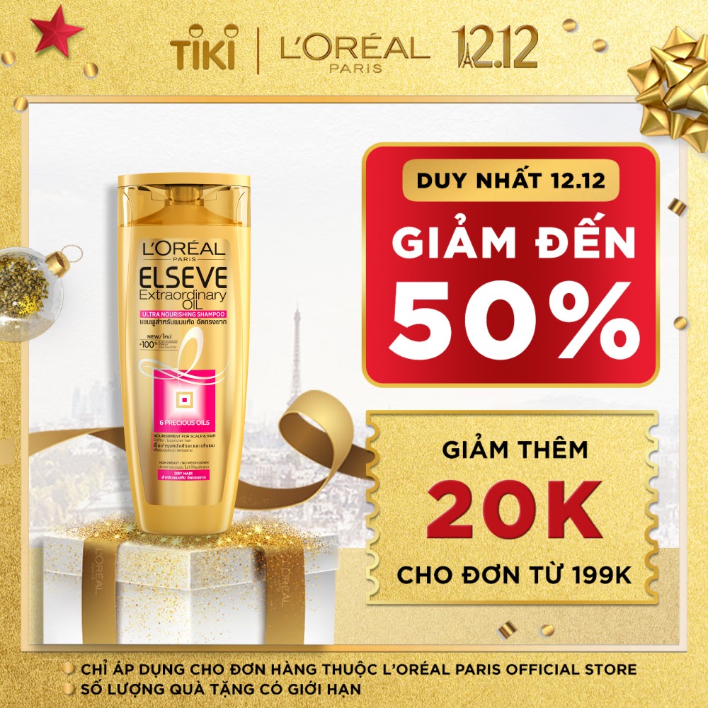 Dầu Gội L'Oreal Paris Chiết Xuất Tinh Dầu Hoa 330ml