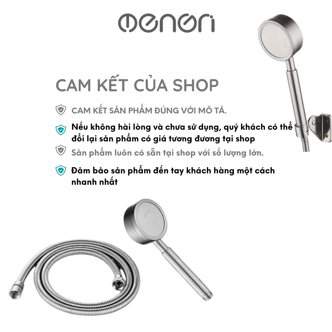 Vòi Hoa Sen Nhà Tắm INOX 304 Tăng Áp Lực Nước Có Kèm Dây 1,5m - OENON