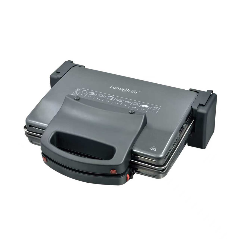 Máy kẹp nướng bánh đa năng Lumabella LB-58024 công suất cao 2000W, nướng bánh mì, thịt, hotdog nhanh chín - DELIYA HÀNG CHÍNH HÃNG