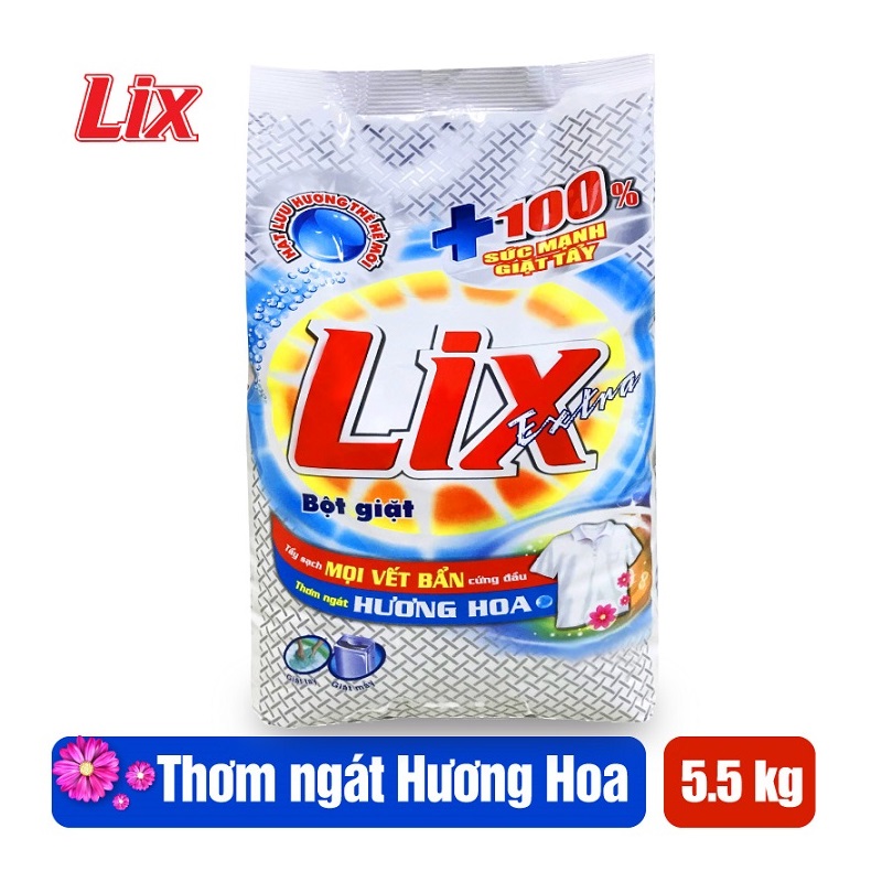 Bột giặt Lix extra hương hoa 5.5kg EB568