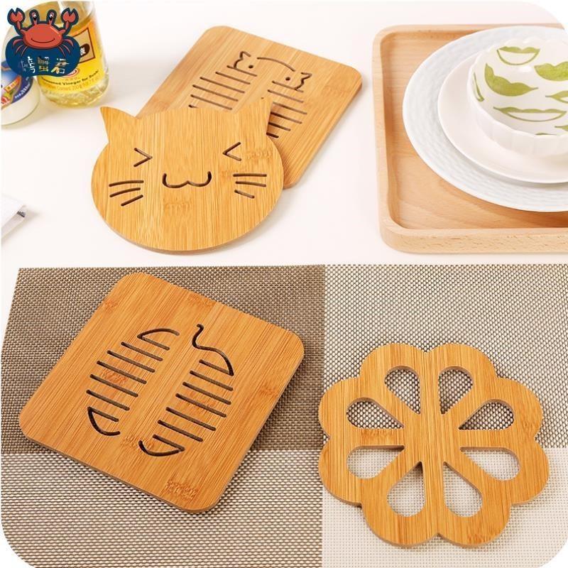 Đế Lót Gỗ Cách Nhiệt 15 Cm Chống Trơn Trượt Hoạ Tiết Sang Trọng - Tấm lót cách nhiệt xoong nồi dày dặn đa dạng mẫu mã