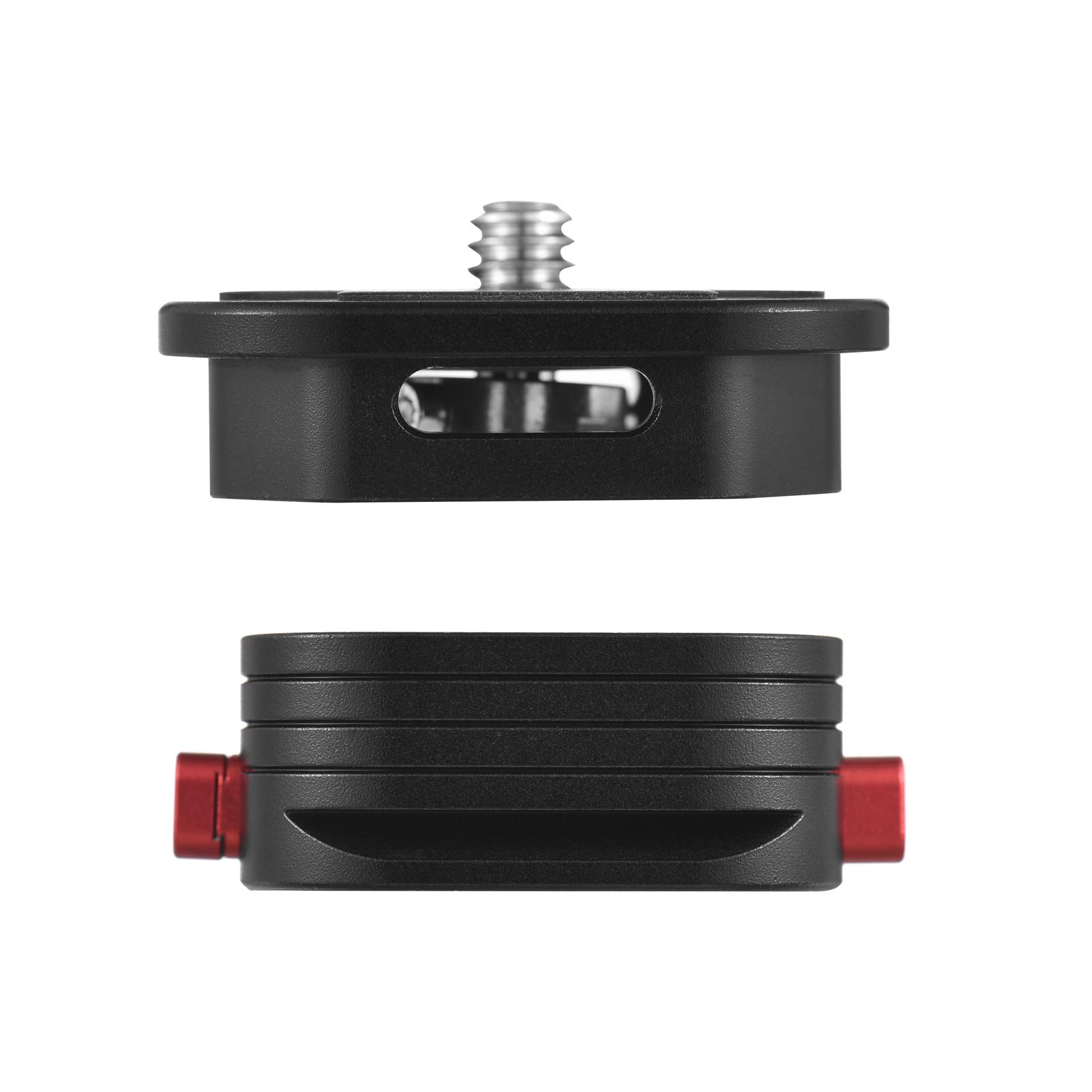 Quick Release Plate Tripod QR Plate Camera Mount Adapter Quick Setup Aluminum Alloy with 1/4 Inch Screw for DSLR Mirrorless Camera Tripod Gimbal Stabilizer