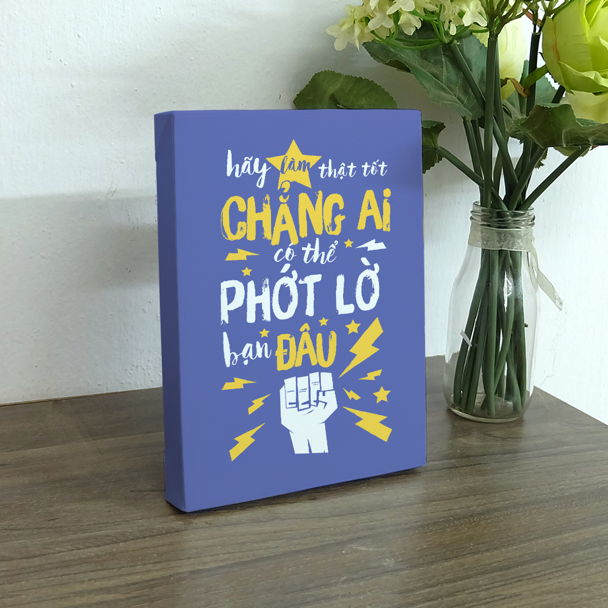 Tranh để bàn slogan tạo động lực Cocopic TPV015-DB Hãy làm thật tốt