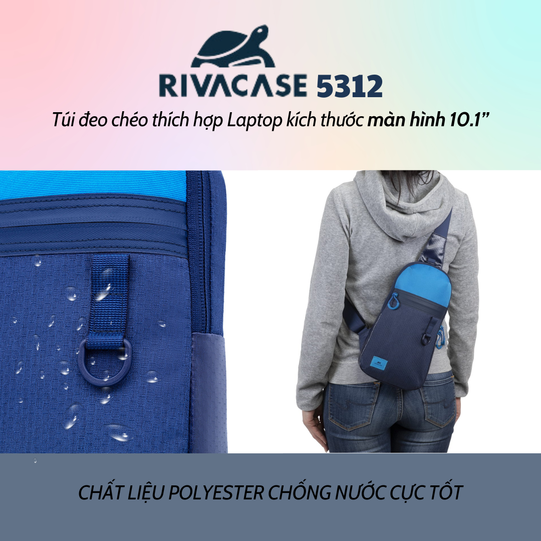 Túi Đeo Chéo Thắt Lưng RIVACASE 5312 - Bảo Hành 24 Tháng - Hàng Chính Hãng