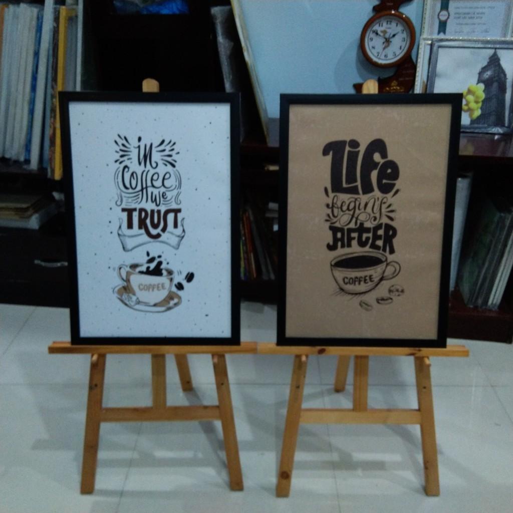 Bộ 5 tranh cho quán cà phê “Hạt cà phê thiên nhiên” | Tranh cây cafe W4231