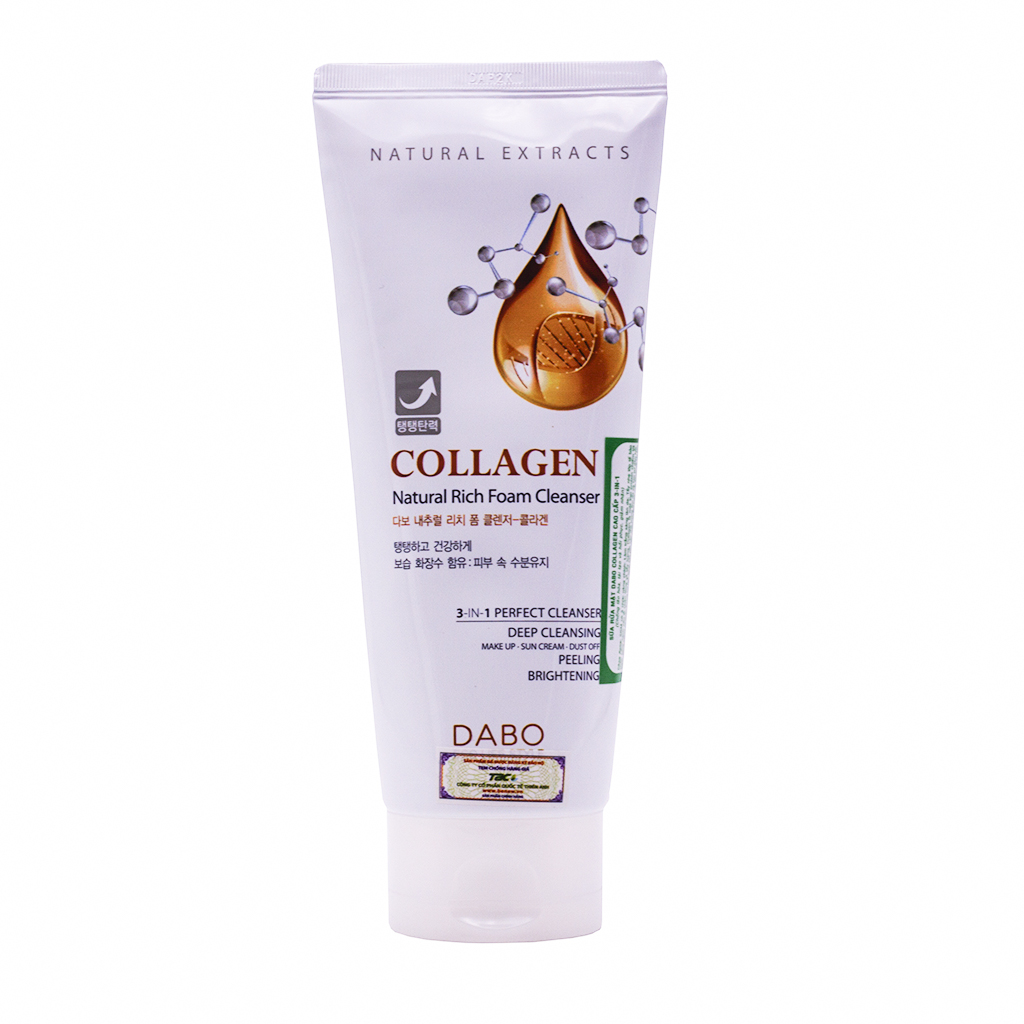 Sữa rửa mặt Dabo Collagen Natural Rich Foam Cleanser