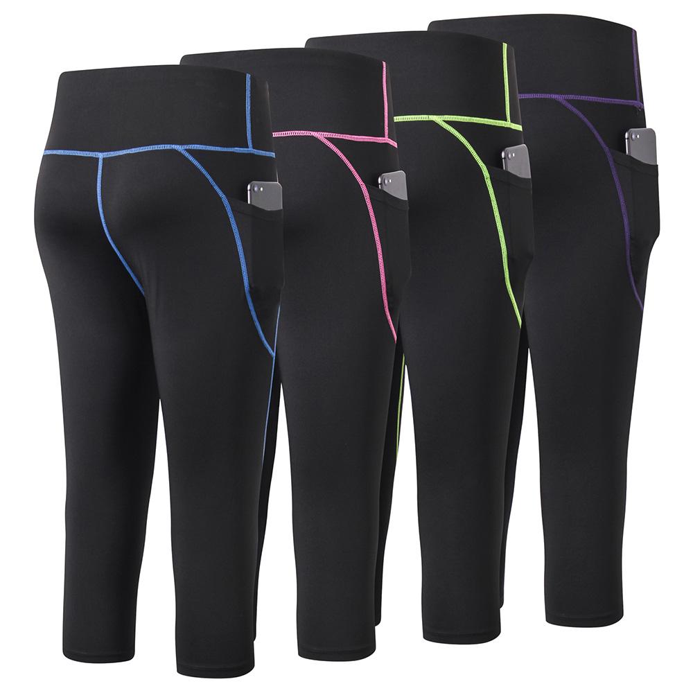 Quần legging lưng cao, có túi, nhanh khô dành cho nữ tập thể dục, yoga, gym
