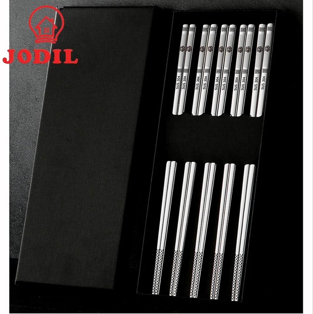 SÉT HỘP 10 ĐÔI ĐŨA INOX # 304 - CAO CẤP - SANG TRỌNG - NGUYÊN KHỐI INOX 304