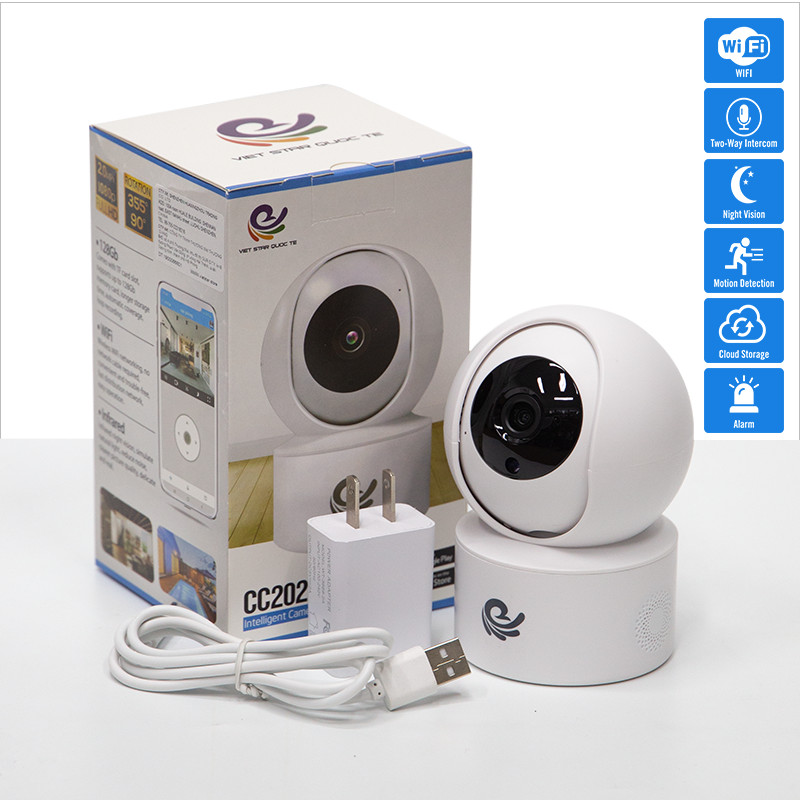 Camera WIFI Giám Sát Trong Nhà Việt Star Quốc Tế, Độ Phân Giải 2.0Mpx FULL HD, Xem Cùng Lúc Trên Nhiều Điện Thoại, Dùng APP CARECAM PRO - Hàng Chính Hãng