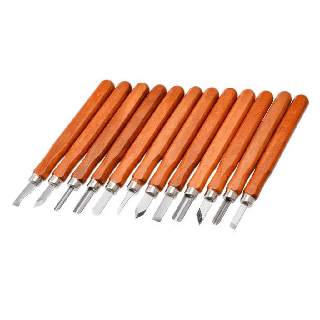 Wood Carving Chisels Knife 12pcs/set For Basic Wood Cut Professional DIY