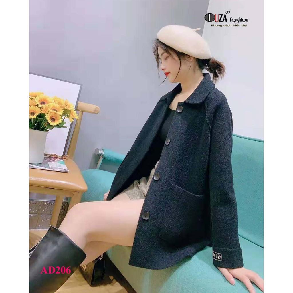 Áo dạ nữ len ép 2 túi hàng QC