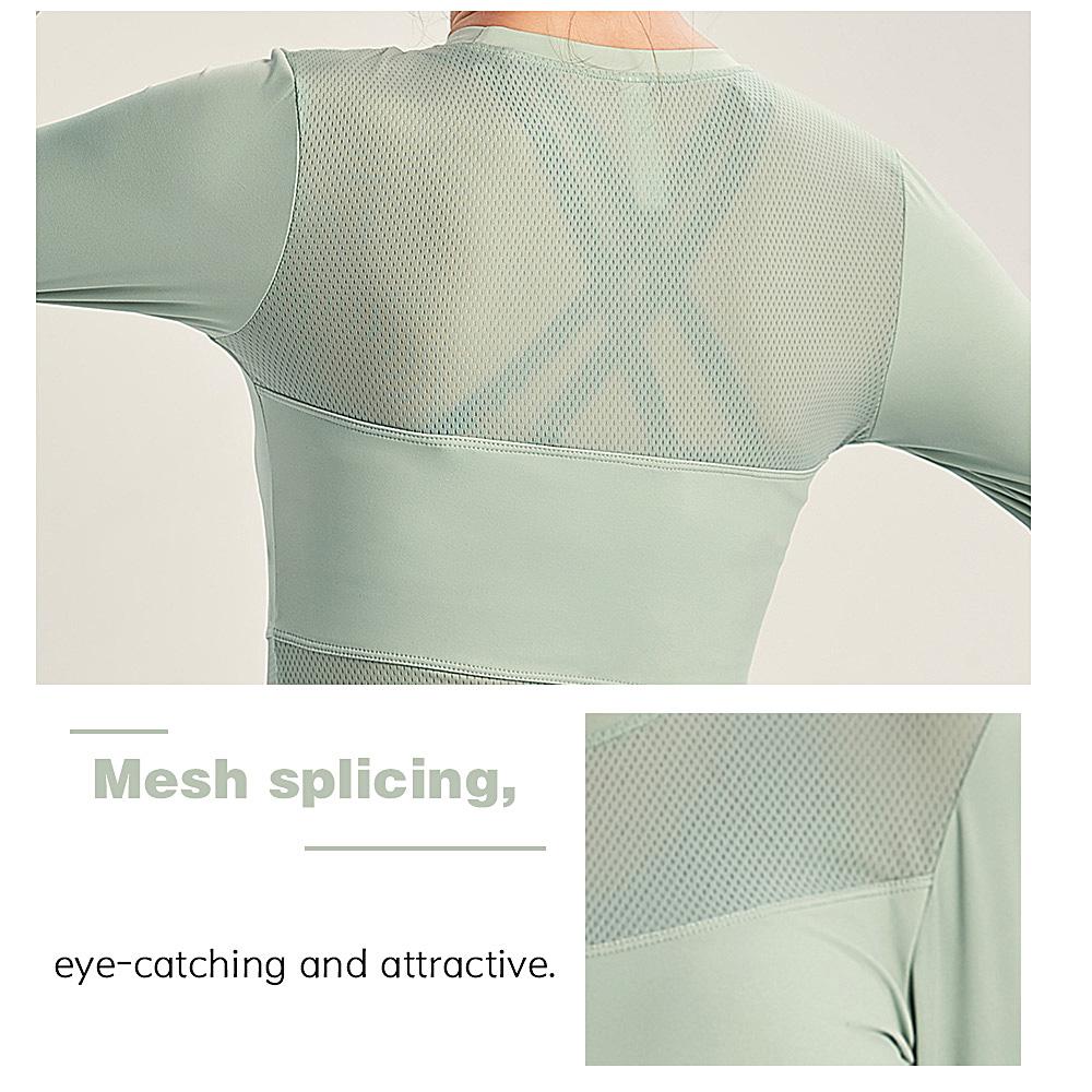 Áo thể thao tay dài tập xỏ ngón cho nữ tập Yoga