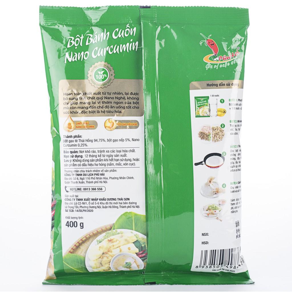 BỘT BÁNH CUỐN NANO CURCUMIN 400G - PHÚ HẢI