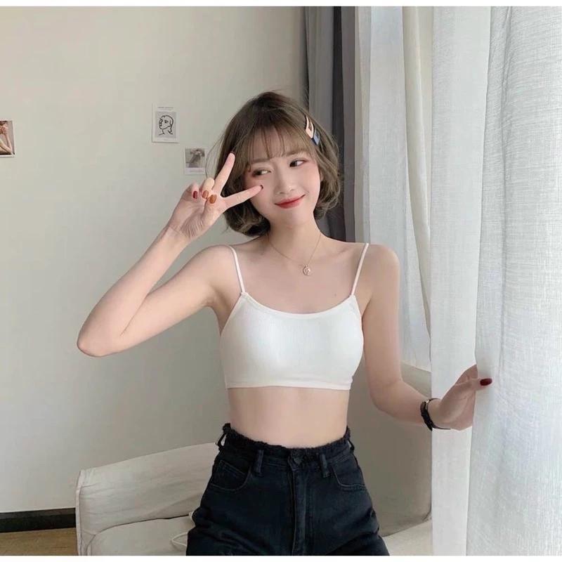 [Sỉ lẻ] Áo bra 2 dây nữ Có Đệm Ngực, LƯNG ĐAN LỒNG vải thun cotton siêu co giãn CAO CẤP mềm mịn thấm hút mồ hôi tốt