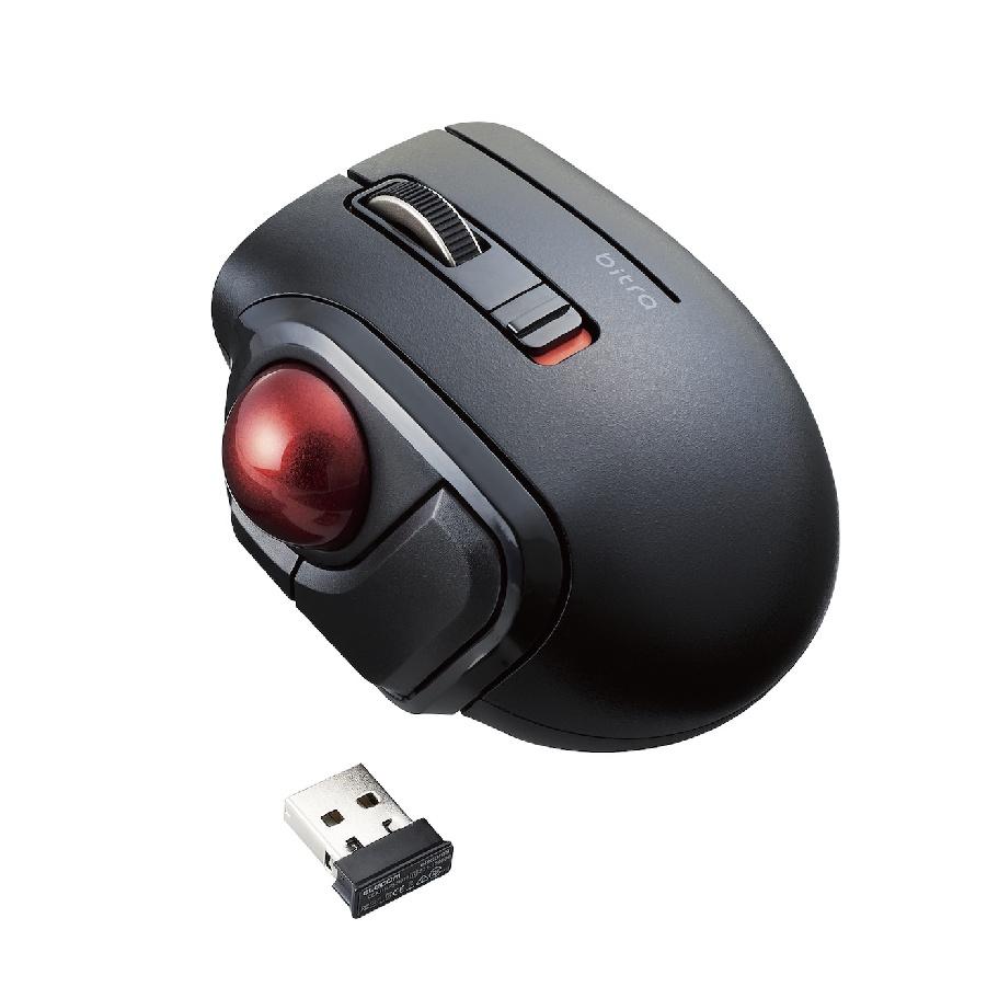 Chuột TRACKBALL không dây yên tĩnh ELECOM M-MT1DRSBK - Hàng Chính Hãng