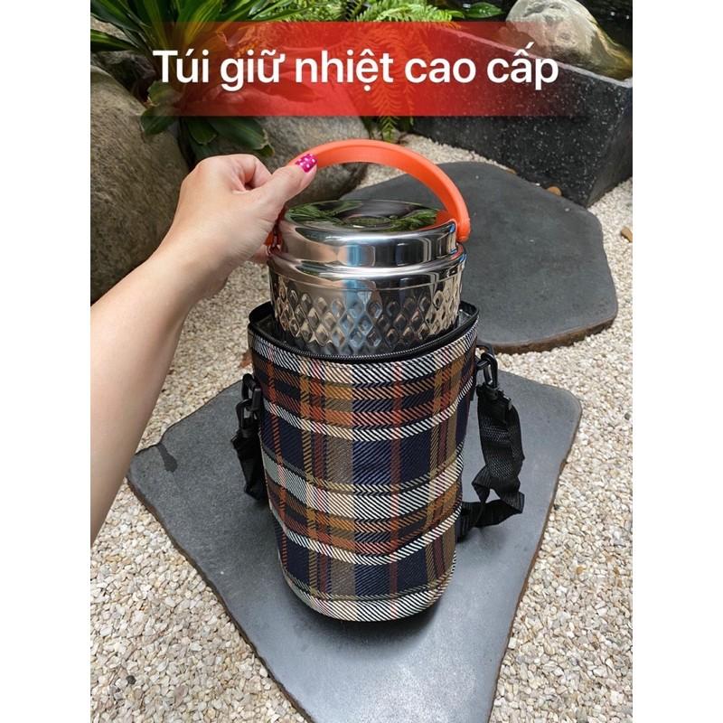 Hộp đựng cơm giữ nhiệt 3 ngăn inox-Cà mên-Camen giu nhiet 3 ngan, 4 ngan Hộp đựng cơm bằng Inox