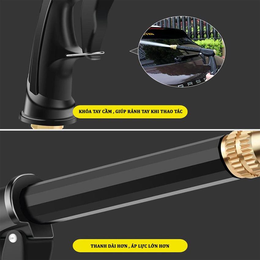 Vòi Xịt Tăng Áp Rửa Xe Ô Tô,Tưới Cây 15m 206810-2 cút nhựa xanh