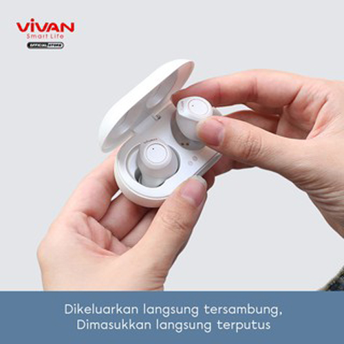 Tai Nghe Bluetooth True Wireless VIVAN Liberty-T100 | Công nghệ Bluetooth 5.0 Cảm ứng chạm | Hàng Chính Hãng