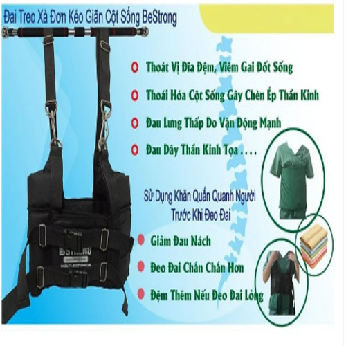 Đai Treo Xà Đơn Kéo Giãn Cột Sống Cho Người Thoát Vị, Thoái Hóa, Đau Lưng
