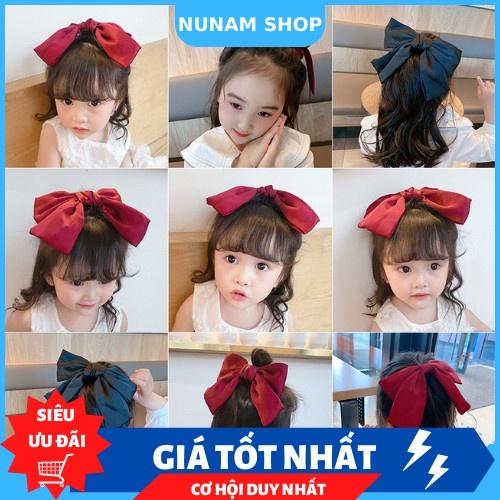 Kẹp tóc nơ vải phong cách vintage tâọ kiểu tóc cực xinh cho mẹ va bé Nunam Shop