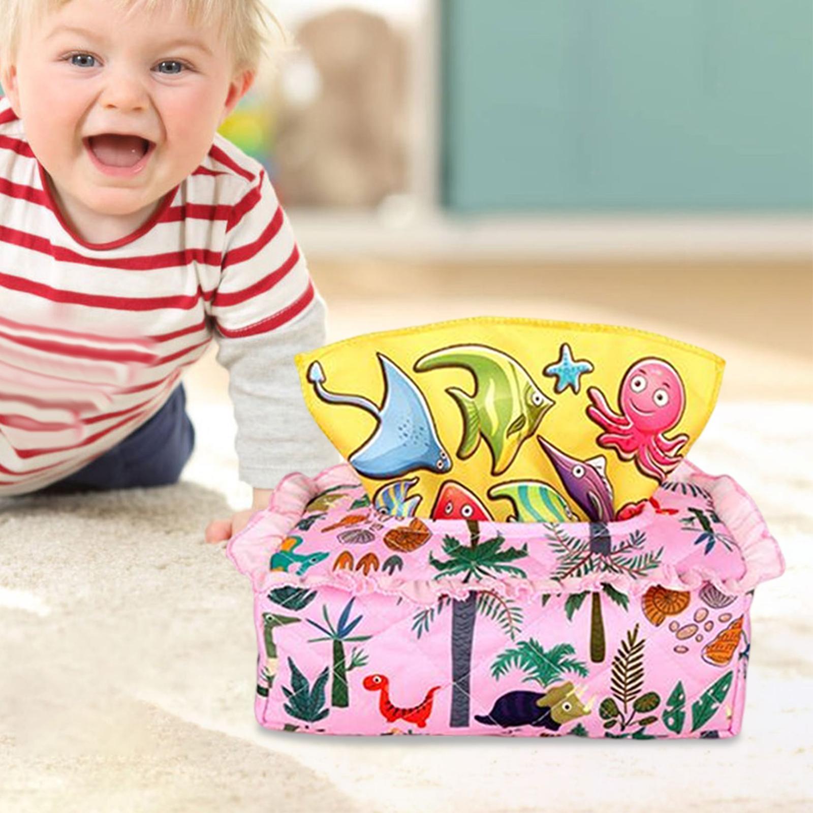 Baby Tissue Box Toys Educational Toys for Boys Girls 6-12 Months Baby Kids