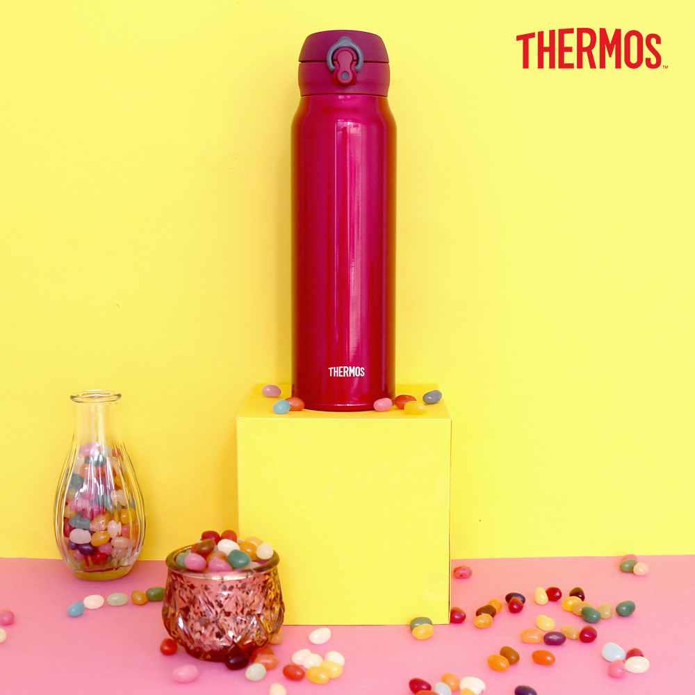 Bình giữ nhiệt Nhật Bản inox Thermos nút bấm 500ml JNL 502 SBR - Hàng chính hãng